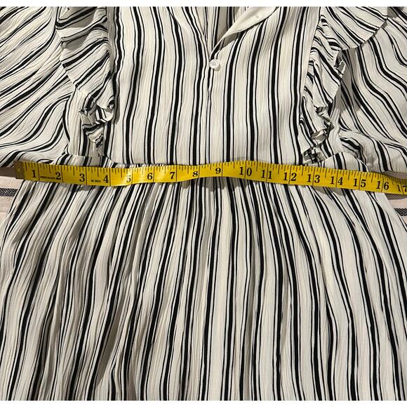 Baum und Pferdgarten Alona Striped Crepon Dress -Black/White - Sz 38 (SZ 8 US) - Picture 12 of 14